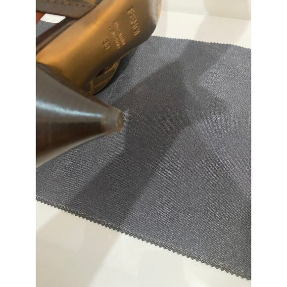 Vintage Fendi Zucca Slingback Heels - Picture 5 of 6